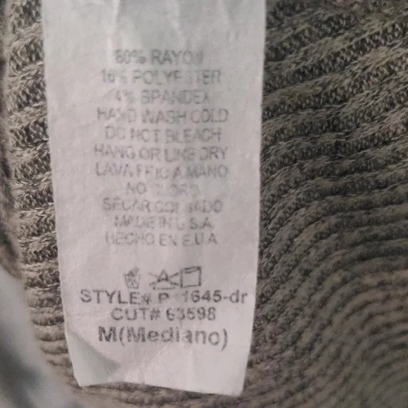 EUC✨ HUDSON GRAY oversized medium (XL) oatmeal short sleeve v-neck knit top - Picture 14 of 14